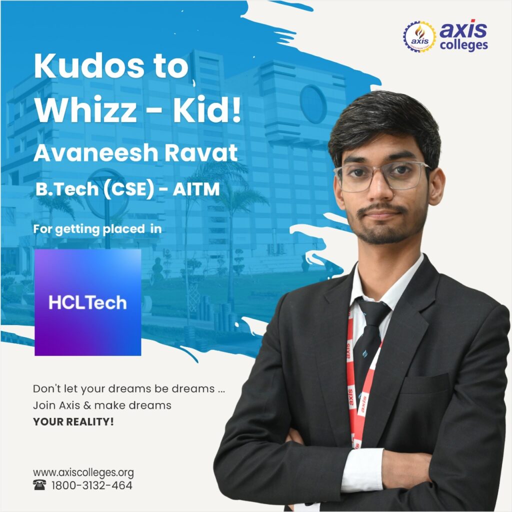 Avneesh Rawat Placed in HCL Technologies - Axis Colleges, Best ...