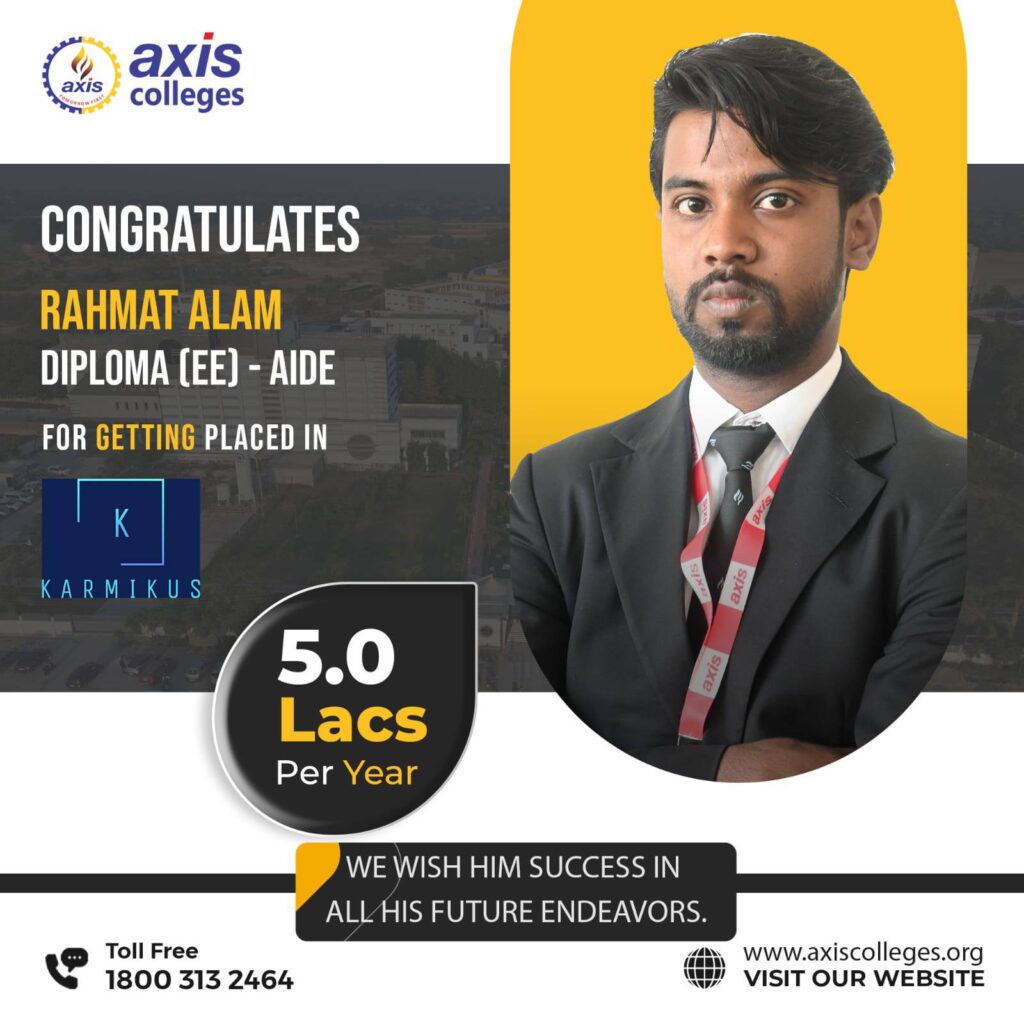 Rahmat Alam Placed in Karmikus - Axis Colleges, Best Engineering ...
