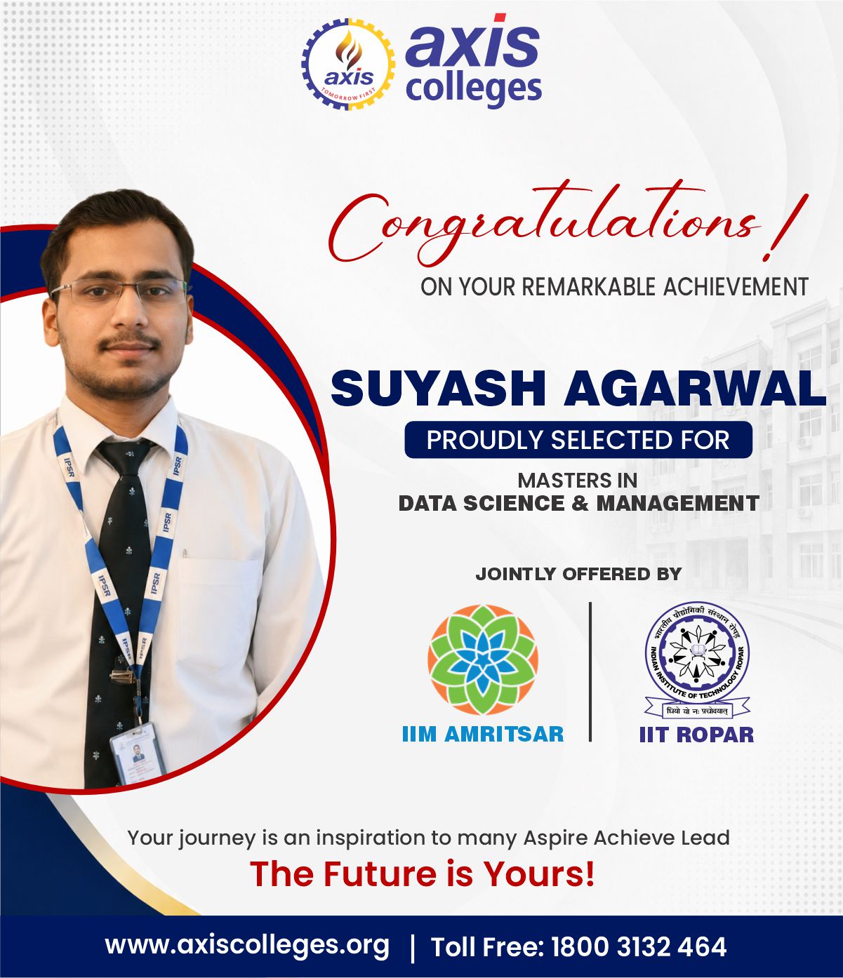 Suyash Agarwal Congratulations Post